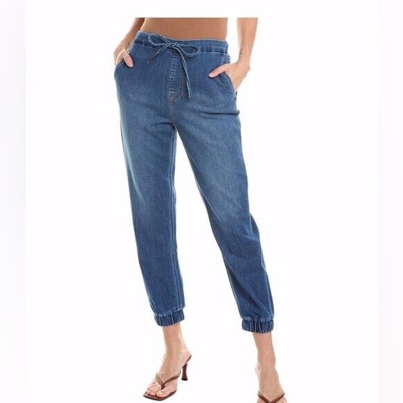 New 7 For All Mankind High Waist Denim Jogger Size 28 - Picture 1 of 8